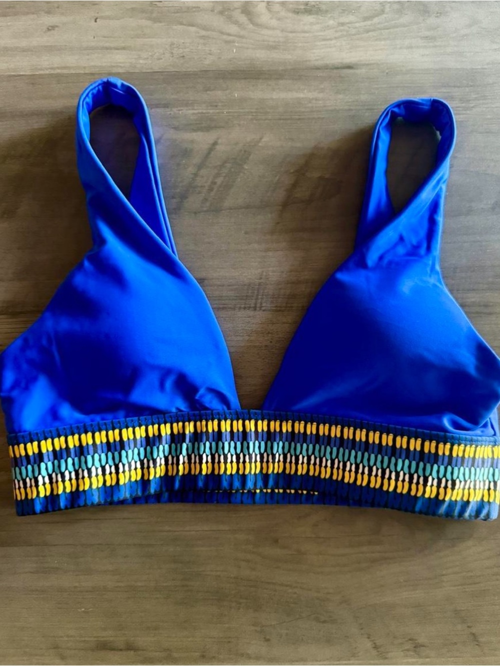 SHEIN Blue Swimsuit Bikini Top